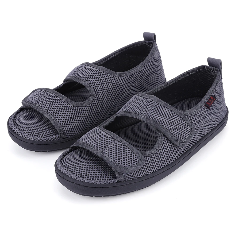 Sandały dla diabetyków Antypoślizgowe Szerokie Stopnie Buty na Opuchnięte Stopy Regulowane na Rzepy Wygodne Buty do Chodzenia dla Seniorów