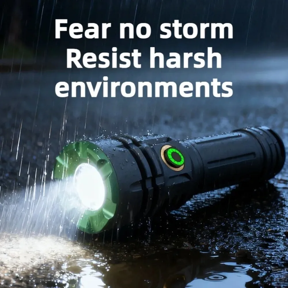 2000LM Super Bright Led Flashlight Rechargeable Torch Long Range Tactical Handlamp for Outdoor Camping Lantern