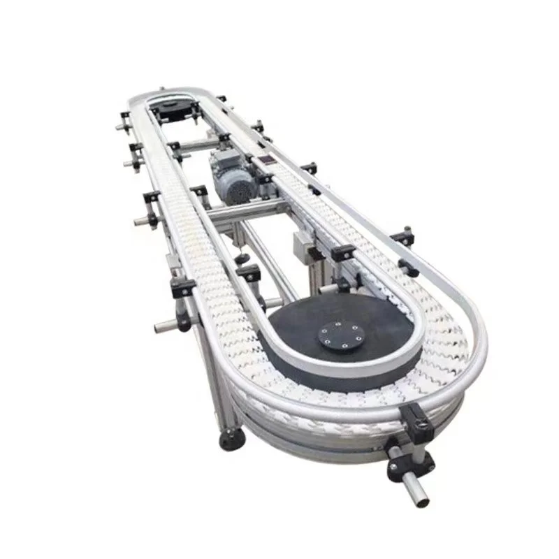 كفاءة بوم البلاستيك سلسلة لوحة الحزام الناقل ملء المشروبات تحول منحني شبكة حزام الناقل #5