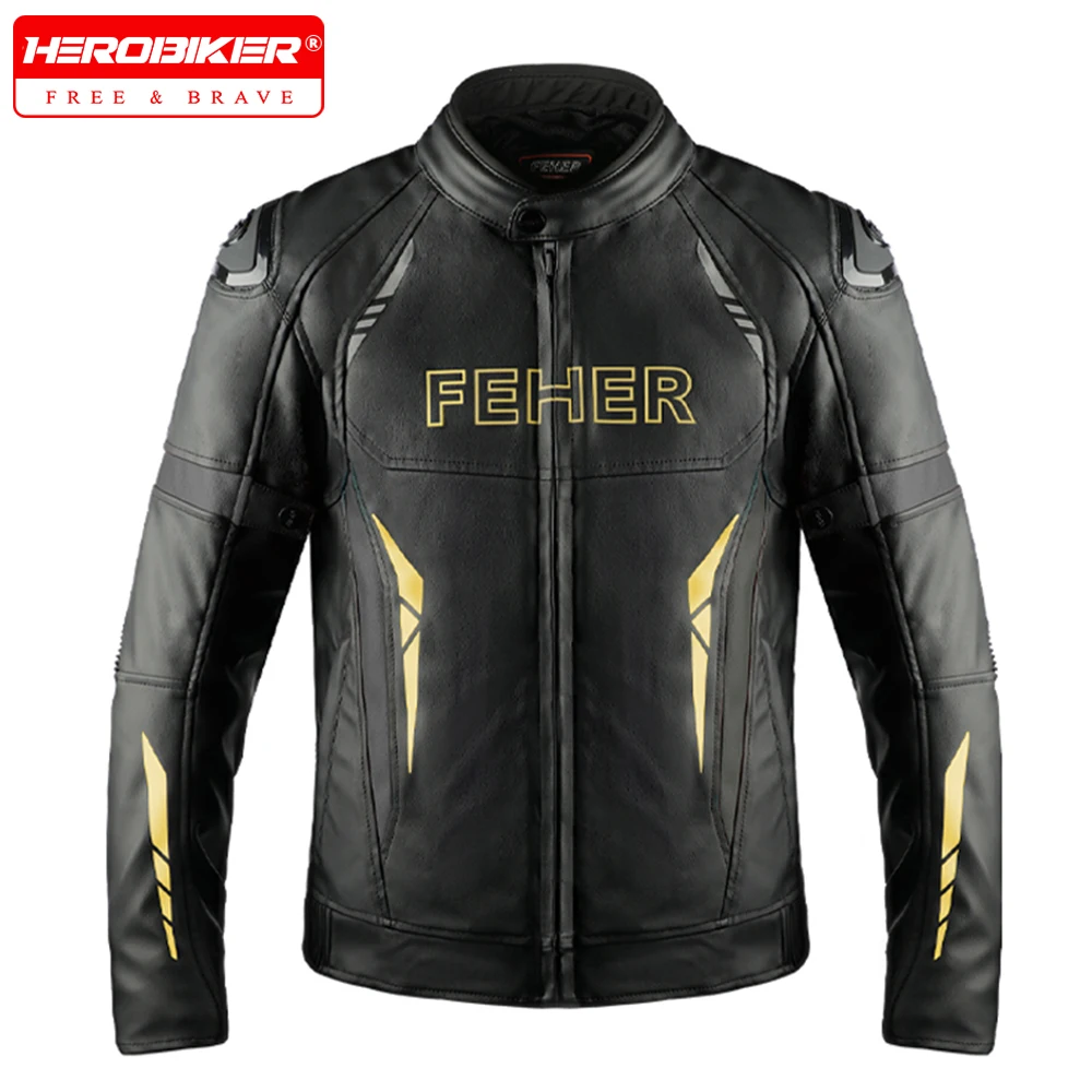 Мотоциклетная куртка из искусственной кожи, ветрозащитная, износостойкая, куртка для мотокросса, четыре сезона, зимняя теплая мотокуртка