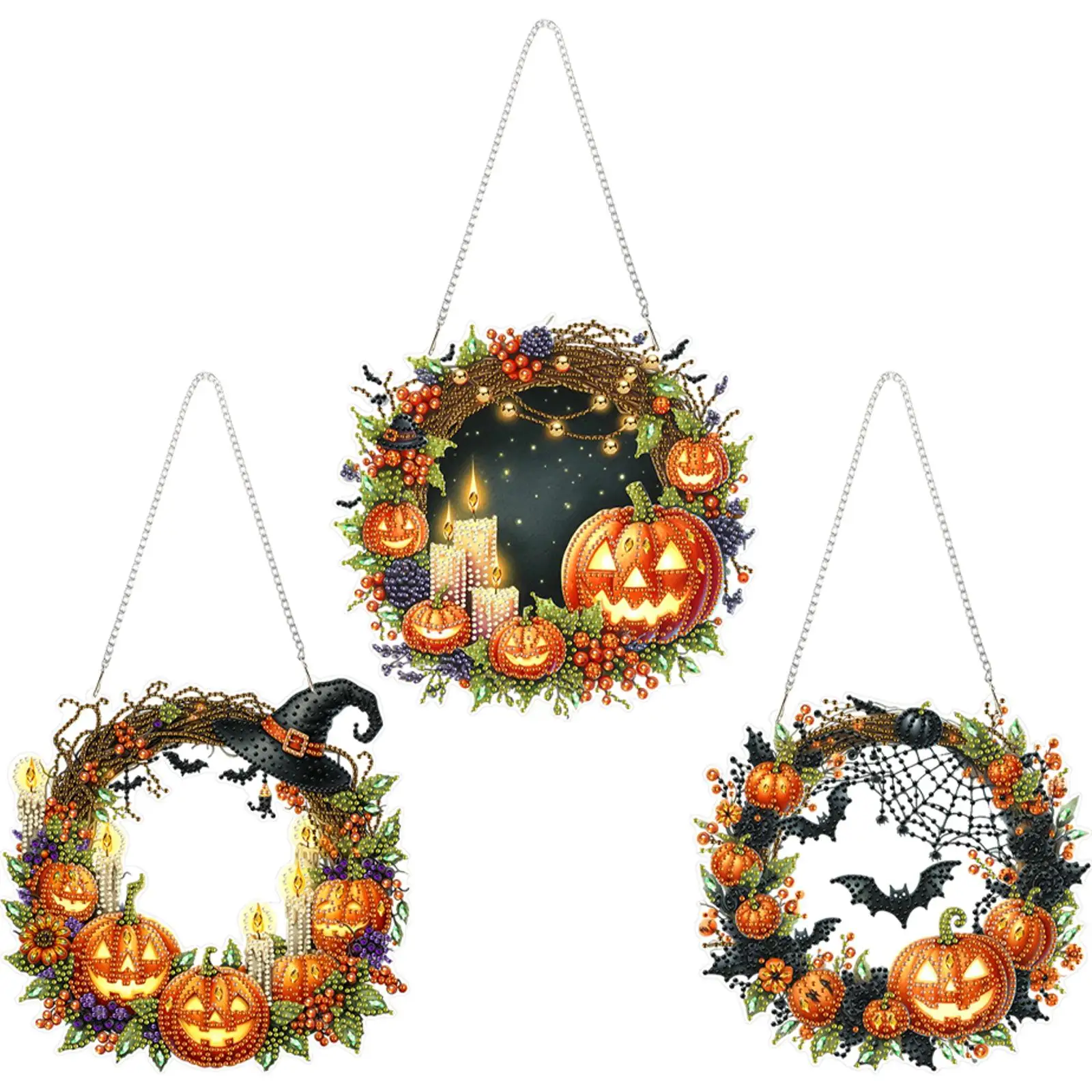 

Наборы для создания 2D-картины из акриловых страз: подвесные украшения для окон и стен, декор для дома, рукоделие