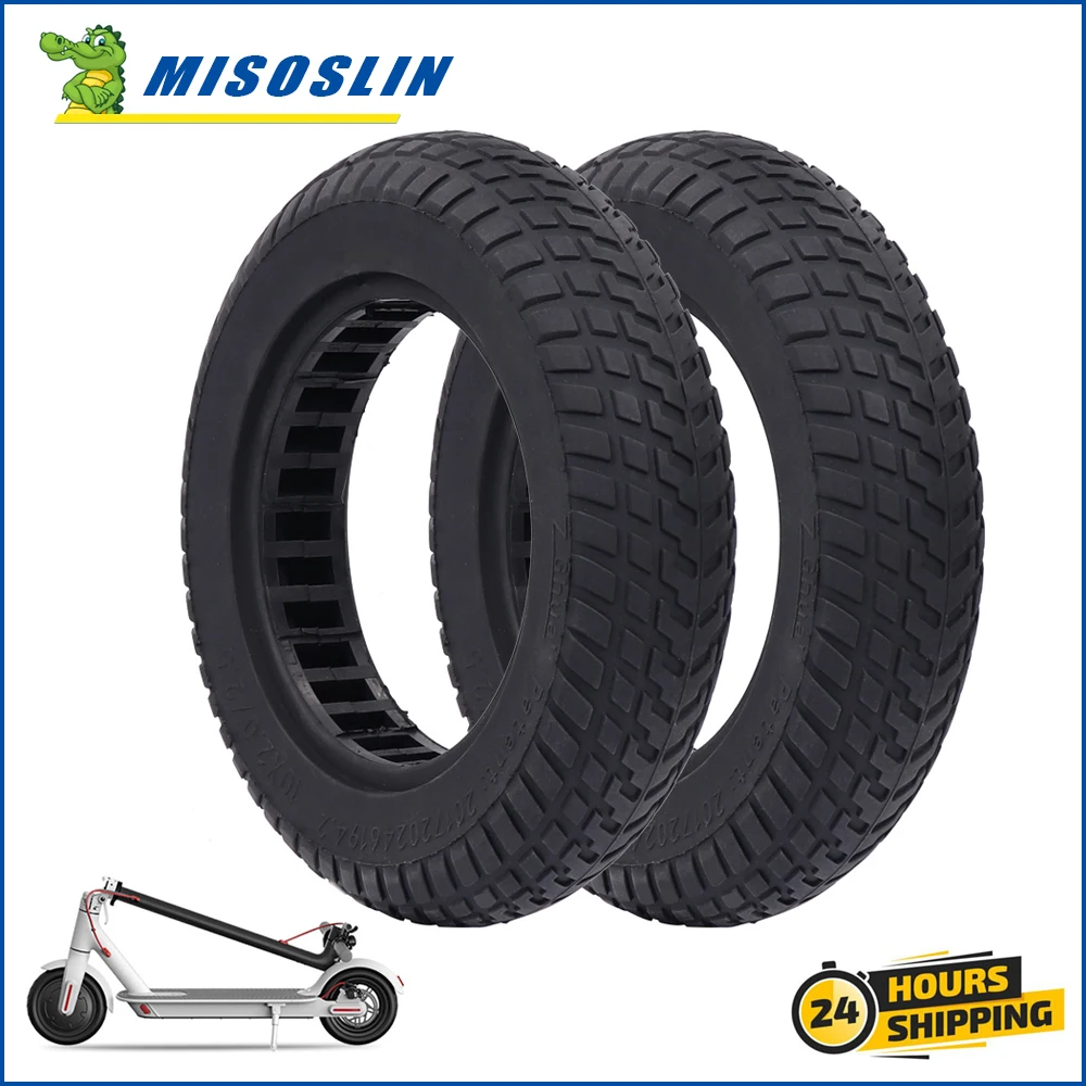 

10 Inch Modified Solid Tire Damping Tyres Rubber Wheel For Xiaomi M365 Pro 1s Pro2 Mi3 Electric Scooter 10*2 Tubeless Outer Tyre