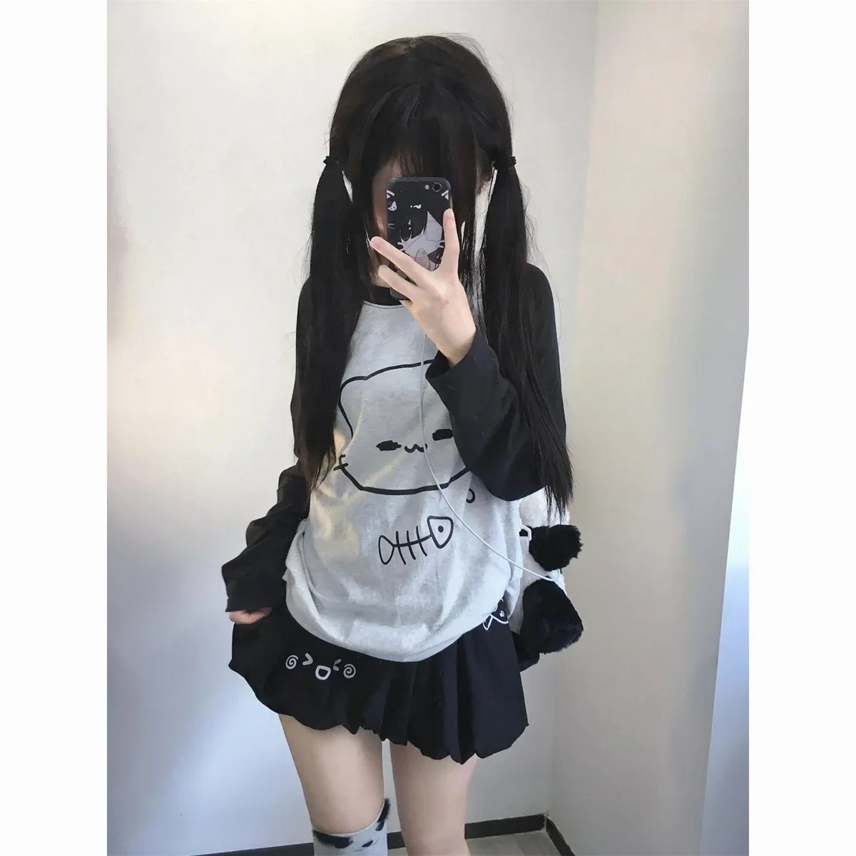 Japanese White Sweet T-shirt Kawaii Cartoon Seal Printed Tshirts Preppy Cute Casual Tees Fashion Harajuku Girls Fashion Y2k Tops