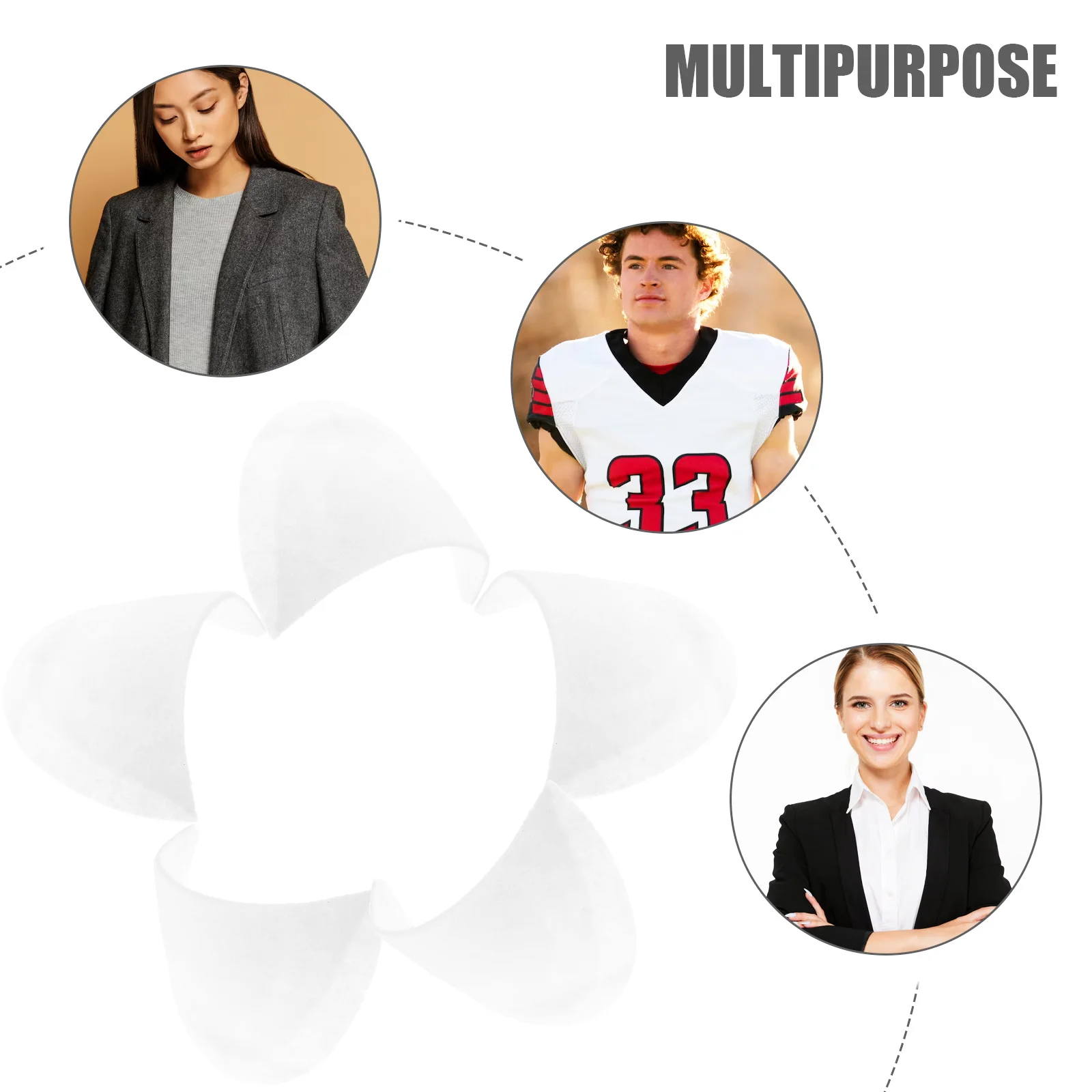 

20Pairs Shoulder Pads Cotton Comfortable Shoulder Push-Up Pads for Suits Jackets Clothes Sewing Accessories Sewing Accessories