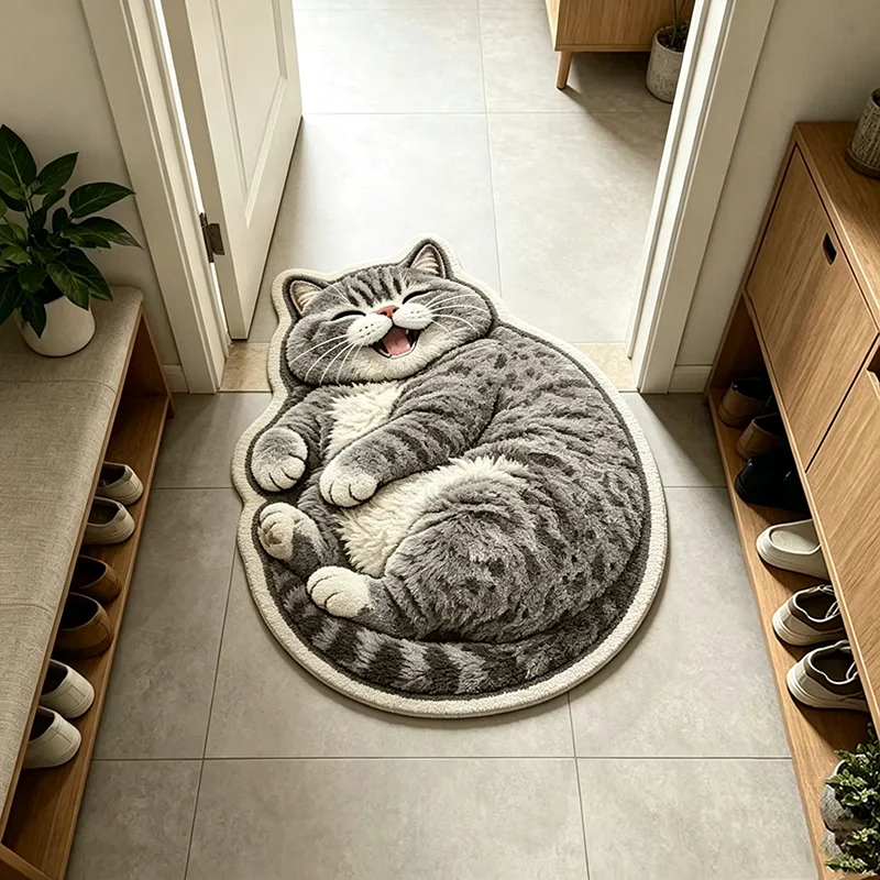 VIKAMA Blue Whale Bathroom Door Mat Noise Reduction Non Slip Bathroom Laundry Room Decor Pet Hair Resistant Mat Home Decor