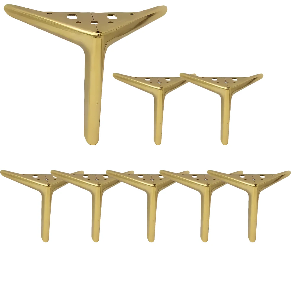 

8 PCS Furniture Legs Modern Luxury Feet Steel Metal Furniture Accessories Dining Table Furniture Legs Golden Sofa Feet