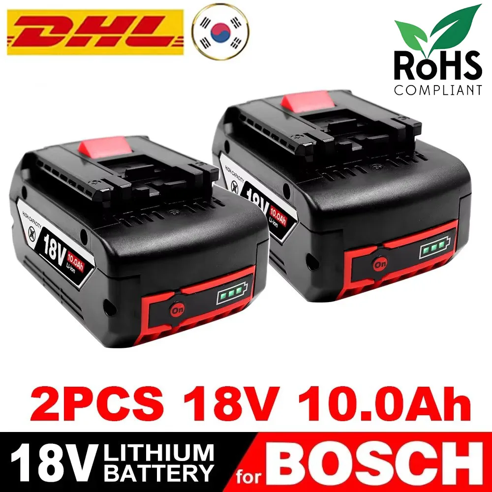 

NEW For BOSCH Authentic 18V 10Ah LITHIUM-ION BATTERY GBA 18V 10Ah 18V Professional GBA GSR GSB BAT618 BAT609 w/Fuel Guage