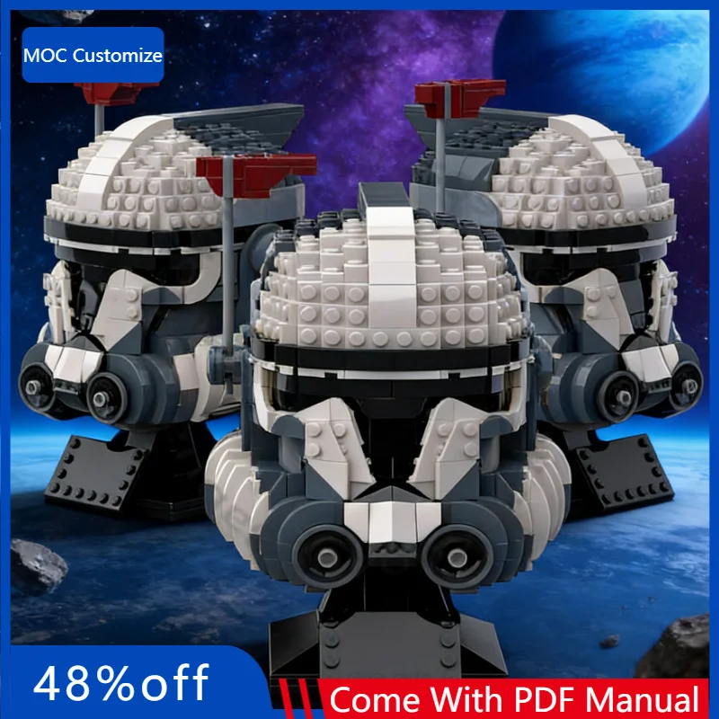 

913 PCS Knight Helmet Build Helmet Arc Colt MOC Customize Modular Building Block Simple Brick Creative DIY Boy Assembly Toy Gift