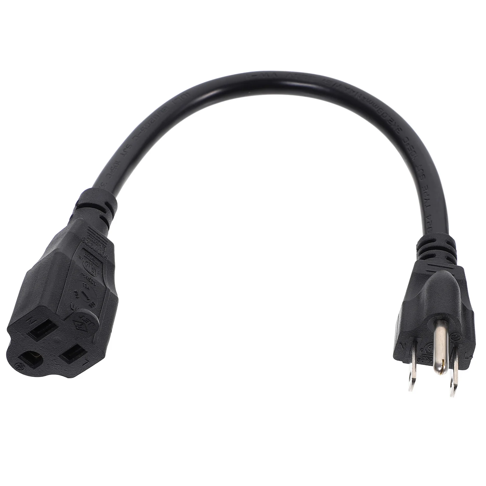 

Us Plug Power Cable 3 Prong Cord For Home Office Workshop Outlet Extension Wire Heavy Duty Electrical Extension Cable Black