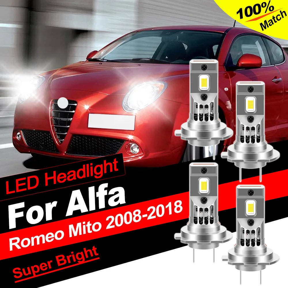 

Car LED Headlight Bulbs Headlamp Ampoules For Alfa Romeo Mito 2008-2018 2009 2010 2011 2012 2013 2014 2015 Canbus Accessories
