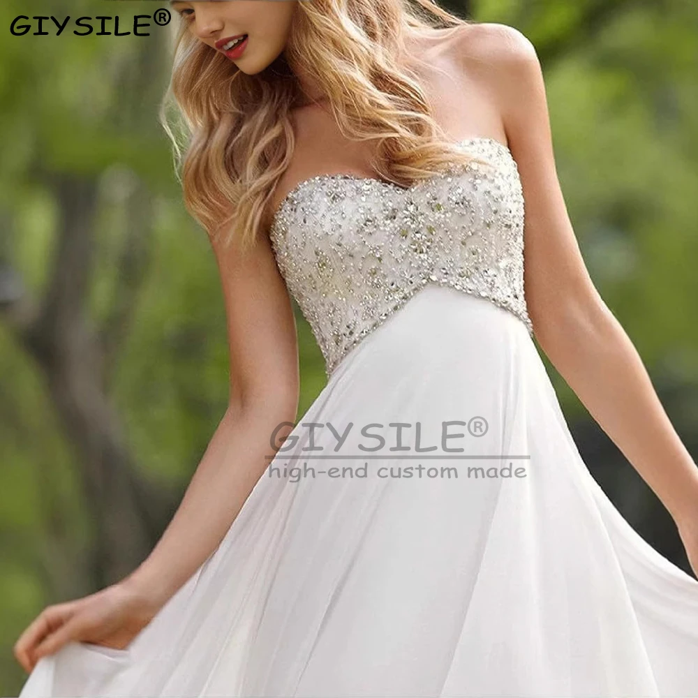 

GIYSILE Customized Strapless Wedding Dresses Luxury 2025 New A-line Bride Photo Shoot Trailing Evening Gowns vestidos para mujer