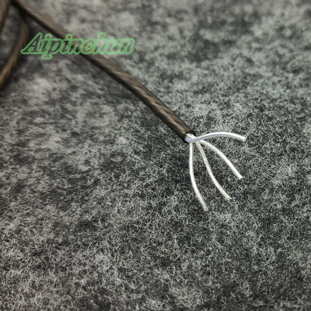 Aipinchun-Cable de Audio gris para auriculares, Cable de repuesto para reparación de auriculares, chapado en plata, OCC, 4 núcleos, A17, 5 metros/lote