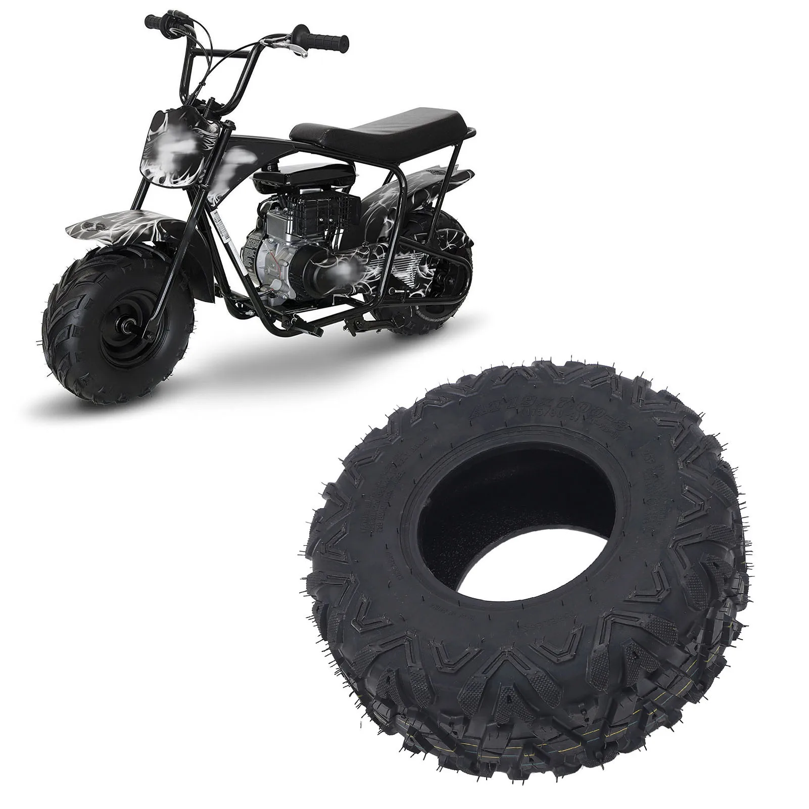 

19x7-8 ATV Tire All Terrain Multifunction Excellent Rubber Tires Replacement for Coleman BT200X CT200U and CT200U-EX Mini Bikes