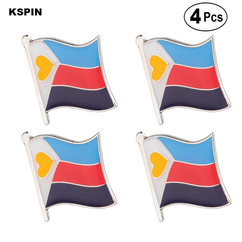 Tricolor Polymory Pride Family badge Brooch Pins Badges 4Pcs a Lot