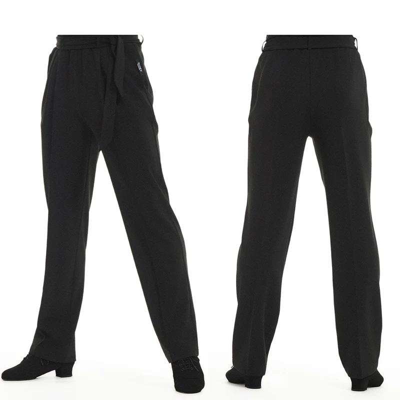 

2025 New Latin Dance Pants For Men Black Sports Pants Chacha Rumba Tango Dress Adult Male Modern Latin Performance Wear DQS19035