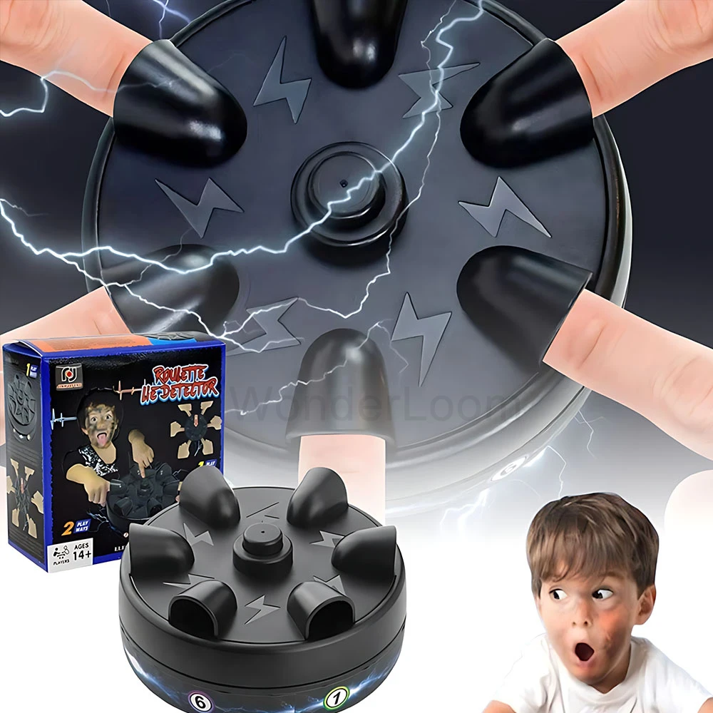 Electric Shock Finger Game Machine Electric Shocking Roulette Cogs Test Punishment Props Polygraph Tricky Kid Toy