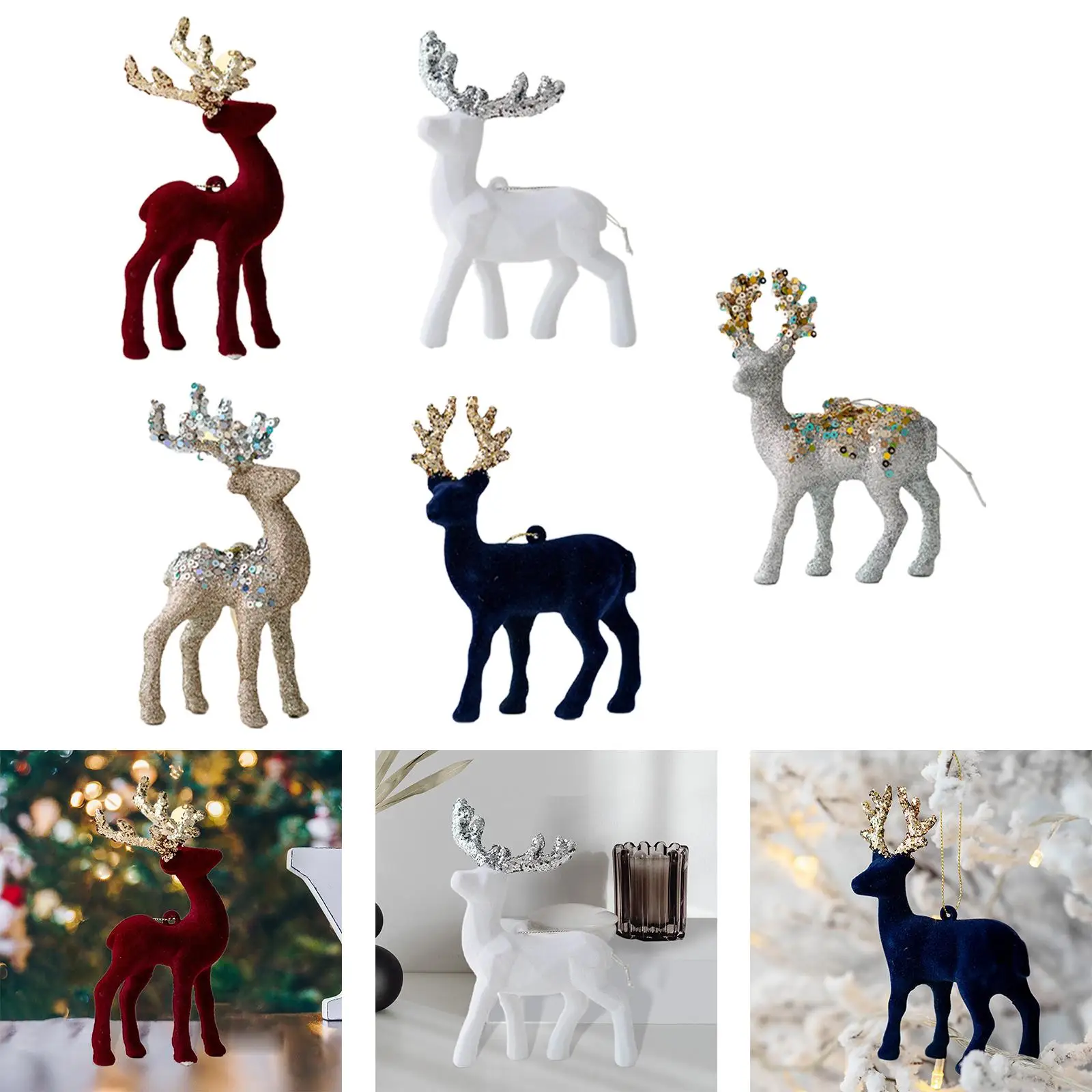 

Reindeer Elk Christmas Tree Decoration Hanging Ornaments for Party Indoor Outdoor