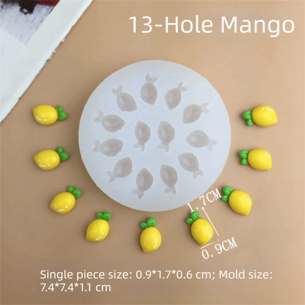 New Silicone 3D Simulation Fruit Mold Safe DIY Fruit Gummy Cake Mold Reusable Chocolate Mold Fondant Craft