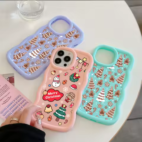 Cute Christmas Tree Snowflake Case For Samsung Galaxy S25 S24 S23 S22 Plus Ultra S21 FE A56 A54 A55 A16 A15 A14 A36 A26 Cover