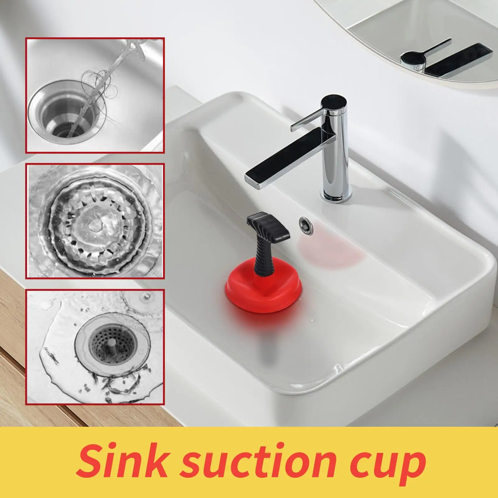 Heavy-Duty Powerful Plunger Drain Plunger Unclogger Tool Clog Remover Unblocker For Showers Bathrooms Kitchens Toilets Sinks