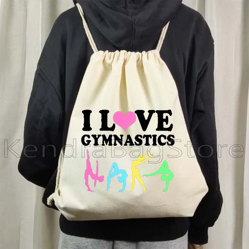 Liebe Turnerin Gymnastik Sport Yoga Pilates Pole Dance Tumblin Kordelzug Taschen Fußball Rucksack Gym Sackpack Geschenke String Bag