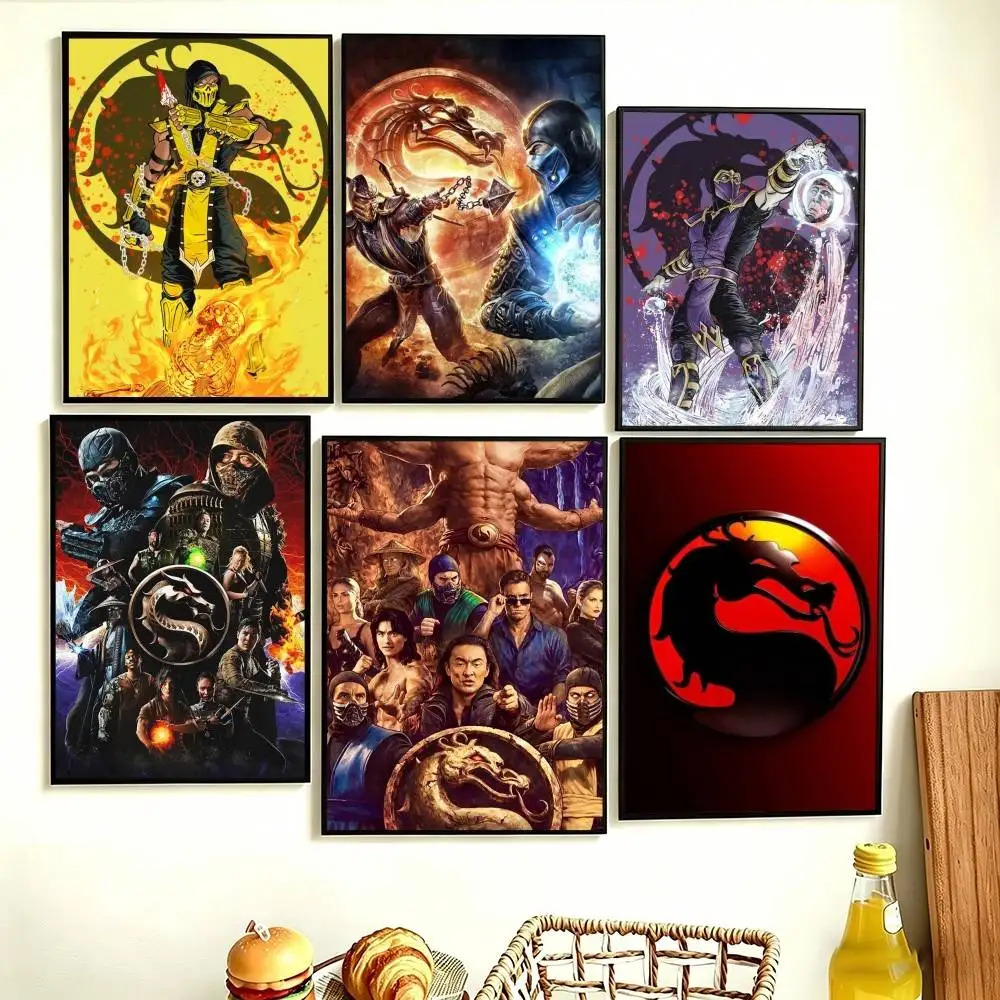 

M-Mortal Kombat II Film Poster Perfect Space Sticker Self Adhesive for Office Home Theater Wall Art Decor Fancy Gift