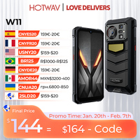 HOTWAV W11 Rugged Phone 20800mAh Big Battery 24MP Night Vision 6.6'' FHD+ Mobile Phone 280LM Flashlight 33W NFC Cellphones