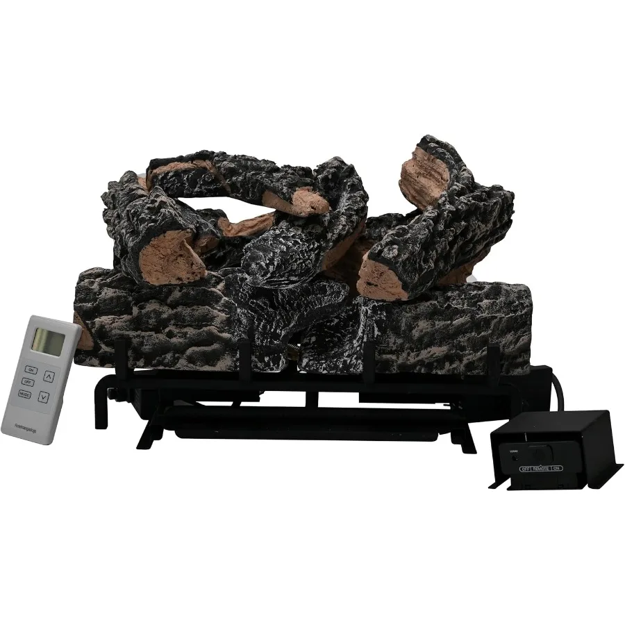 

Набор безвентиляционных каминов 18–24 дюймов с дистанционным управлением для жидкого пропанового камина с подогревом черного дуба до 36000 БТЕ