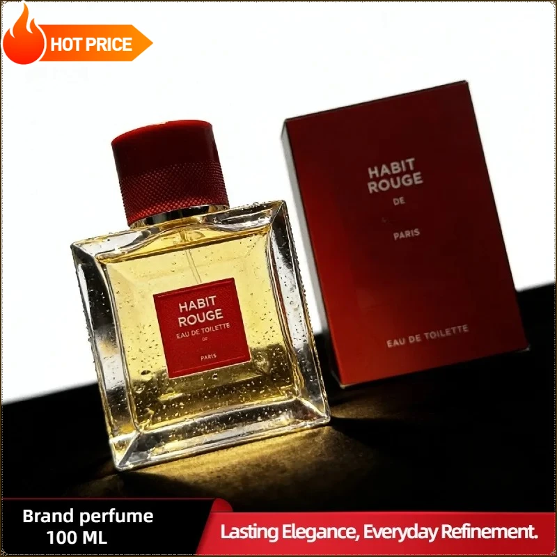 

Оригинальный Habit Rouge для мужчин, вневременный элегантный аромат, классический кожаный запах, стойкий цитрусово-древесный одеколон для джентльменов