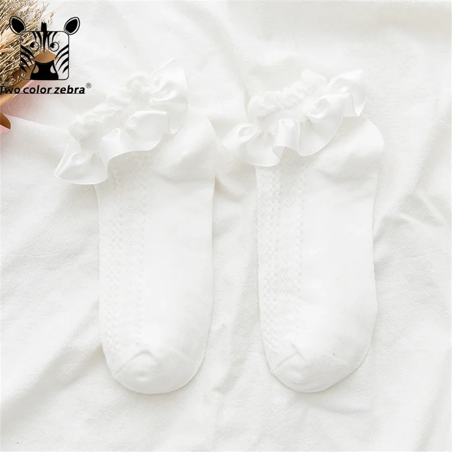 Summer Thin Section Lolita Maiden Sweet Wind Solid Color Aldult Sock Lace Cosplay Costume Accessories Daily Necessities