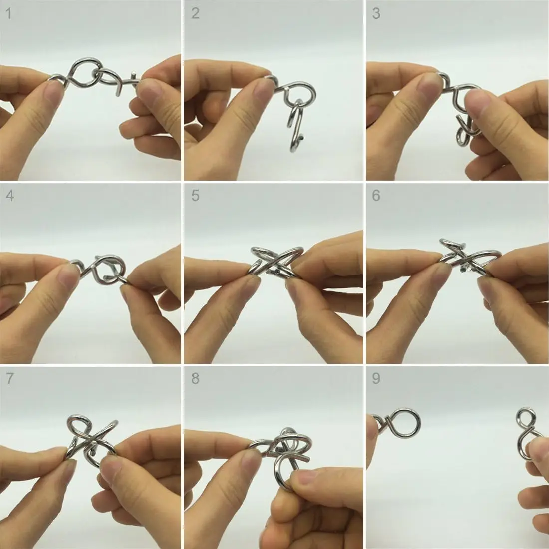 24 teile/satz Metall Montessori Puzzle Draht iq Geist Gehirn Teaser Rätsel Kinder Erwachsene interaktive Spiel Reliever Lernspiel zeug