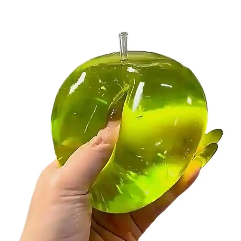 1 peça aliviar o estresse e ventilar brinquedos de raiva maçã verde plasticidade espremer brinquedo para aliviar o estresse para amigos