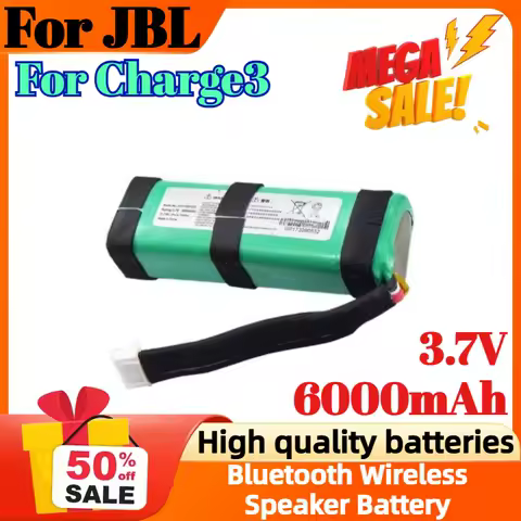 New 3.7V 6000mAh Replacement Battery for JBL Charge3 Bluetooth Wireless Speaker Battery GSP1029102A Battery