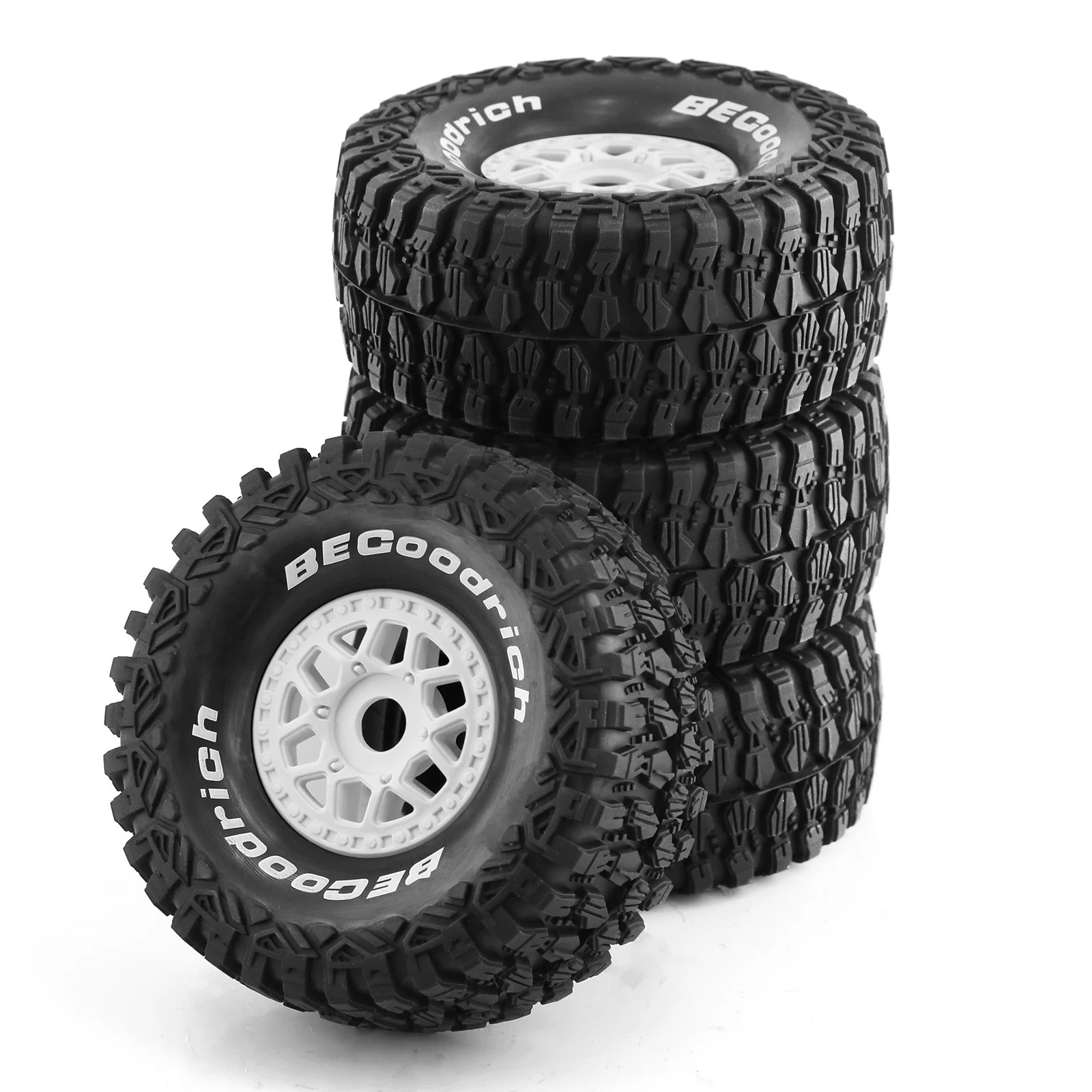 4pcs 1/7 1/8 RC Short Course Truck Buggy Tires and Wheels 17mm Hex for HSP TRAXXAS UDR 85086-4 ARRMA Mojave YK4072 DF7