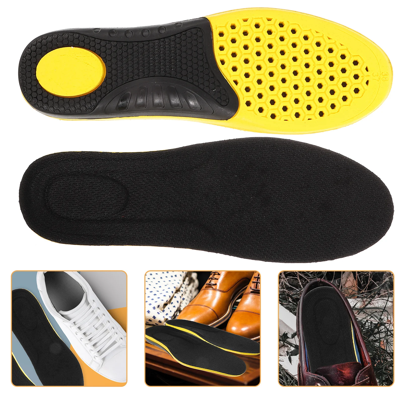 

1Pair Arch Support Insoles Flatfeet Correction Cushions PU Material Durable Non-Slip Comfortable for Sports Walking Daily Use