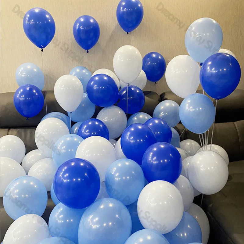 5/10/12/18inch Blue Stitch Graduation Birthday Party Balloons Baptism Boys Baby Shower Wedding Christening Gender Reveal Decor