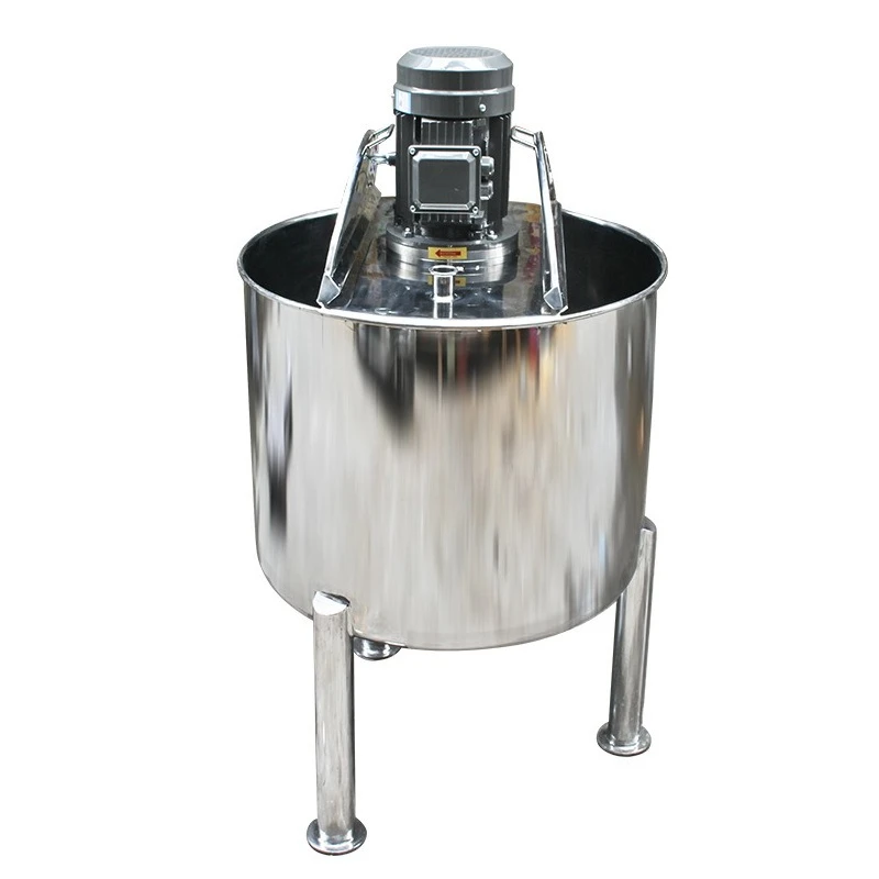 Sanitary stainless steel high-speed shear mixing mixing bucket single-layer closed homogeneous open vertical emulsification tank