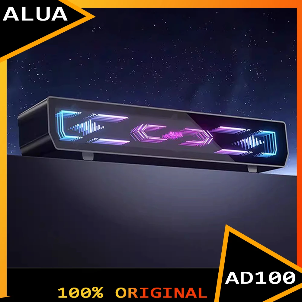 

aula AD100 Gaming Speaker Dual Mode BT5.4 Bluetooth Soundbar 2.0 Sound Channel Touch Key With Microphone Wired RGB Speaker Gifts