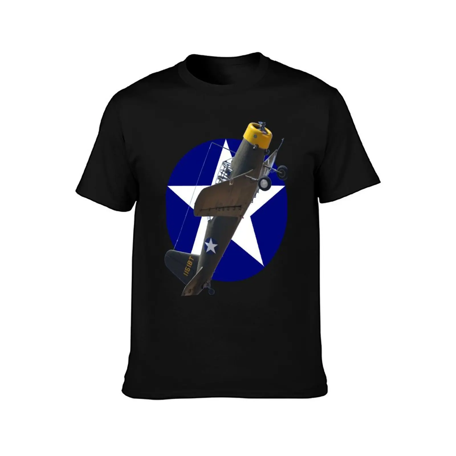 WW2 USAAC Roundel Vultee BT13 VH-JKV 1151BT Design T-Shirt Quick Dry Light Sports T-Shirt