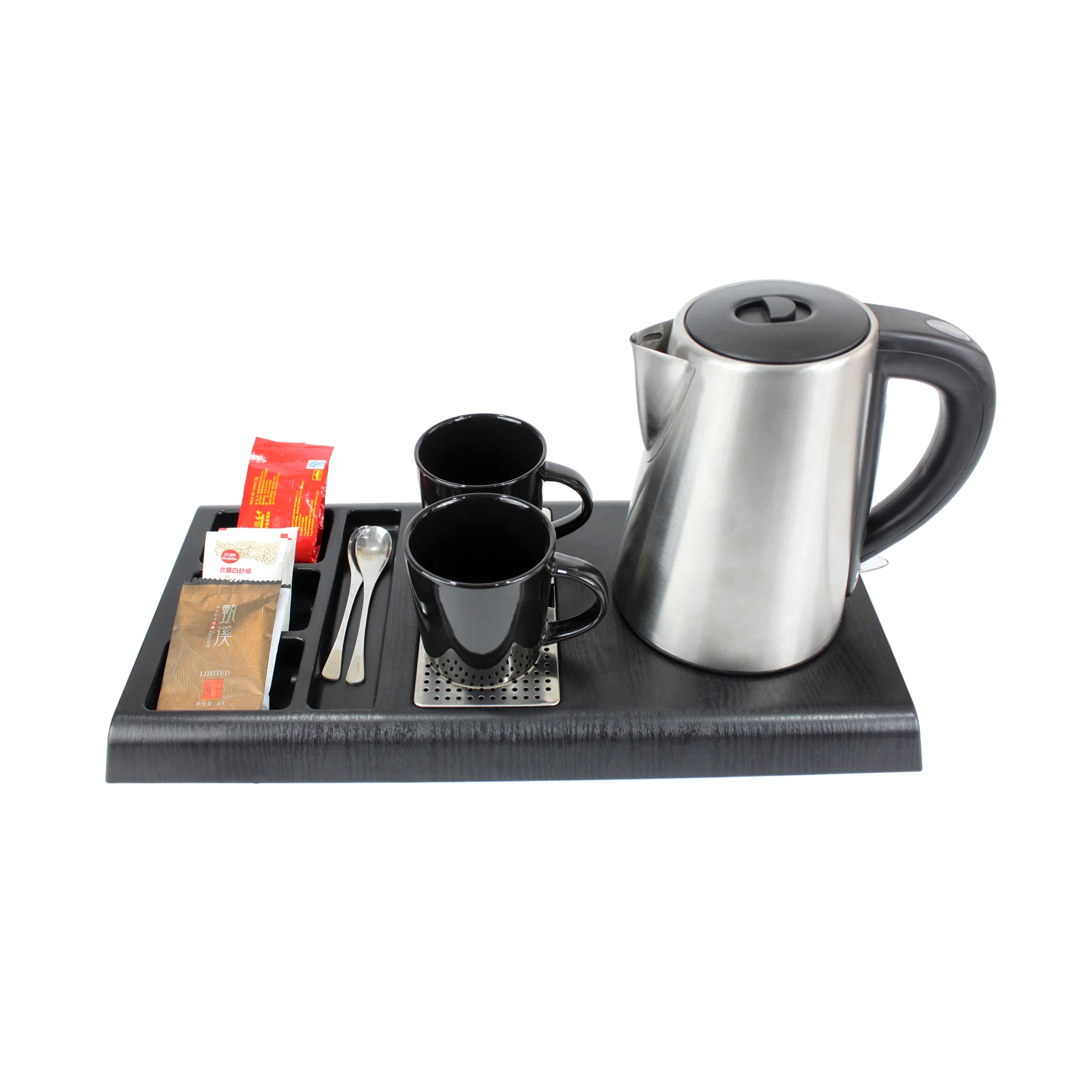 

Customized plastic hotel electric kettle welcome tray set price discount