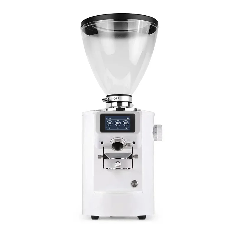 Professional Electric Quantitative Italian Grinder 90MM Titanium Alloy Flat Knife Grinder Commercial Coffee Grinder
