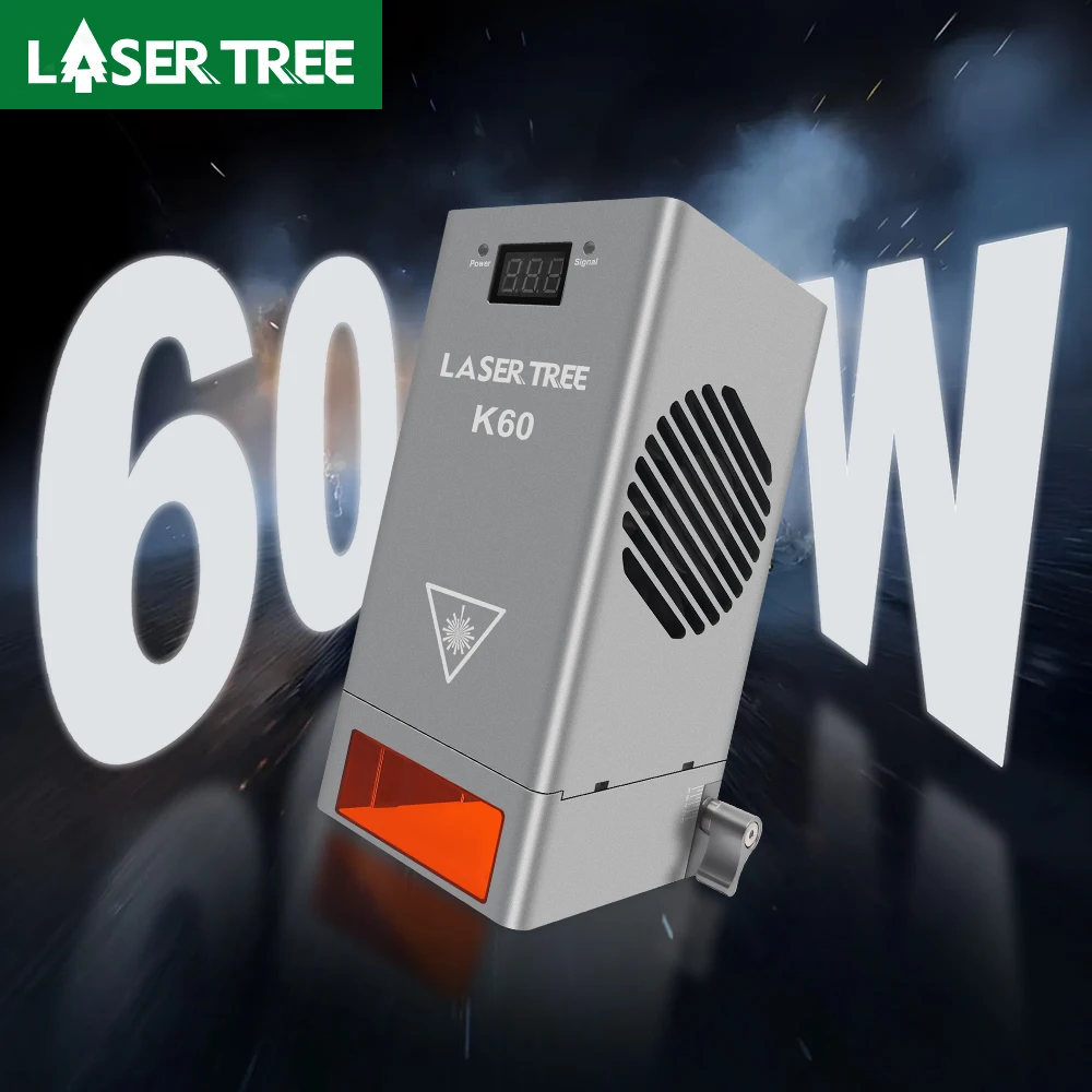 LASER TREE 60W 40W 30W 20W Laser Module with Air Assist Blue Light Laser Head For Laser Engraver Cutting Woodworking Tools