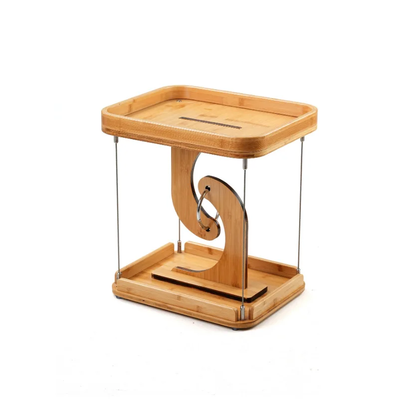 Natural Bamboo Creative Design Display Rack Suspended Stool Tension Integral  Classic Mechanical Structure Storage Holder