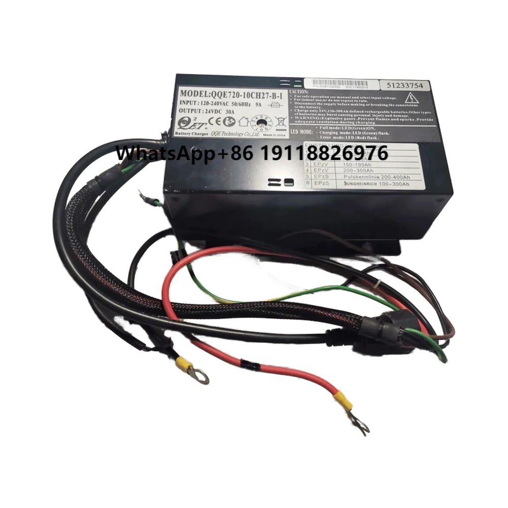 

Jungheinrich Forklift Spare Parts 51233754 Battery Charger 24V 30A 230V New Condition Plastic and Metal Material