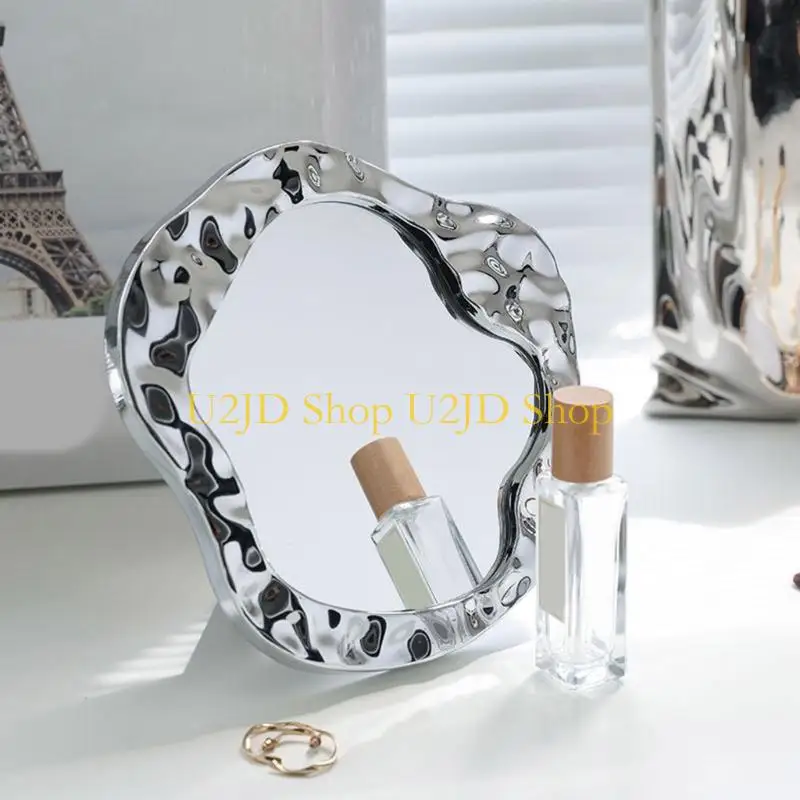 مرآة مكياج سطح المكتب U2JD ، مكتب طي محمول مرآة مستحضرات تجميل مرآة الحلق مرآة سفر مرآة تكييف مرآة