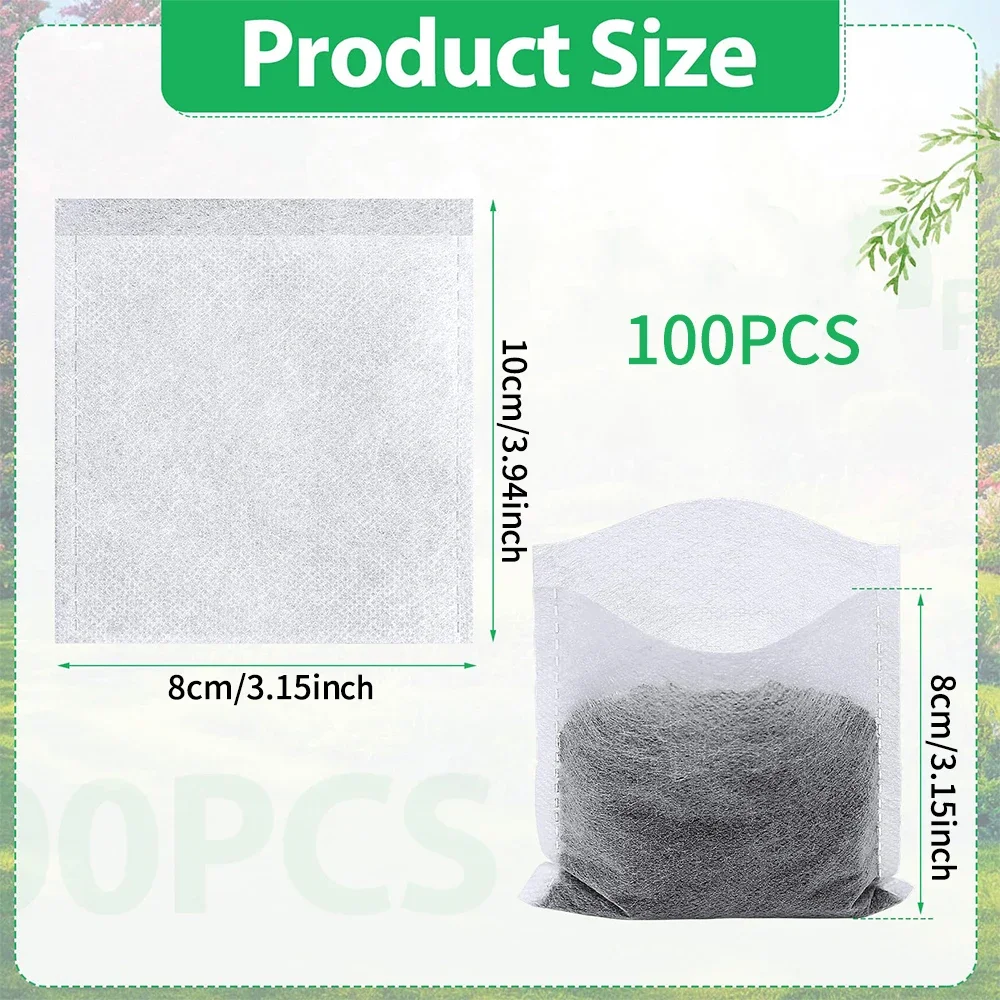Plant Grow Non woven Nursery Bags 100pcs Eco Friendly Biodegradable For Vegetable Seedling Agriculture Planting Pot