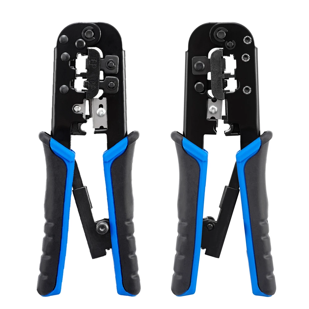 Pro RJ45 Crimping Tool Ratchet Network Cable Crimper Stripper Cutter for Cat5 Cat5e RJ11 RJ12 Ethernet Telephone Tool