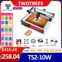 Twotrees TS2-10W 80W Laser Engraver Machine 450x450mm Compressed Spot Technology LaserGRBL LightBurn Wifi Horizontal Gyroscope