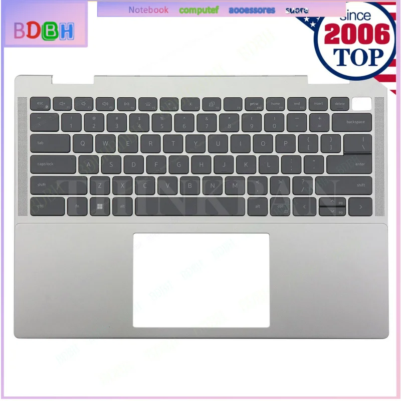 For Dell Inspiron 14 7430 2-in-1 Palmrest Backlit Keyboard MF0F1 0MF0F1 Silver