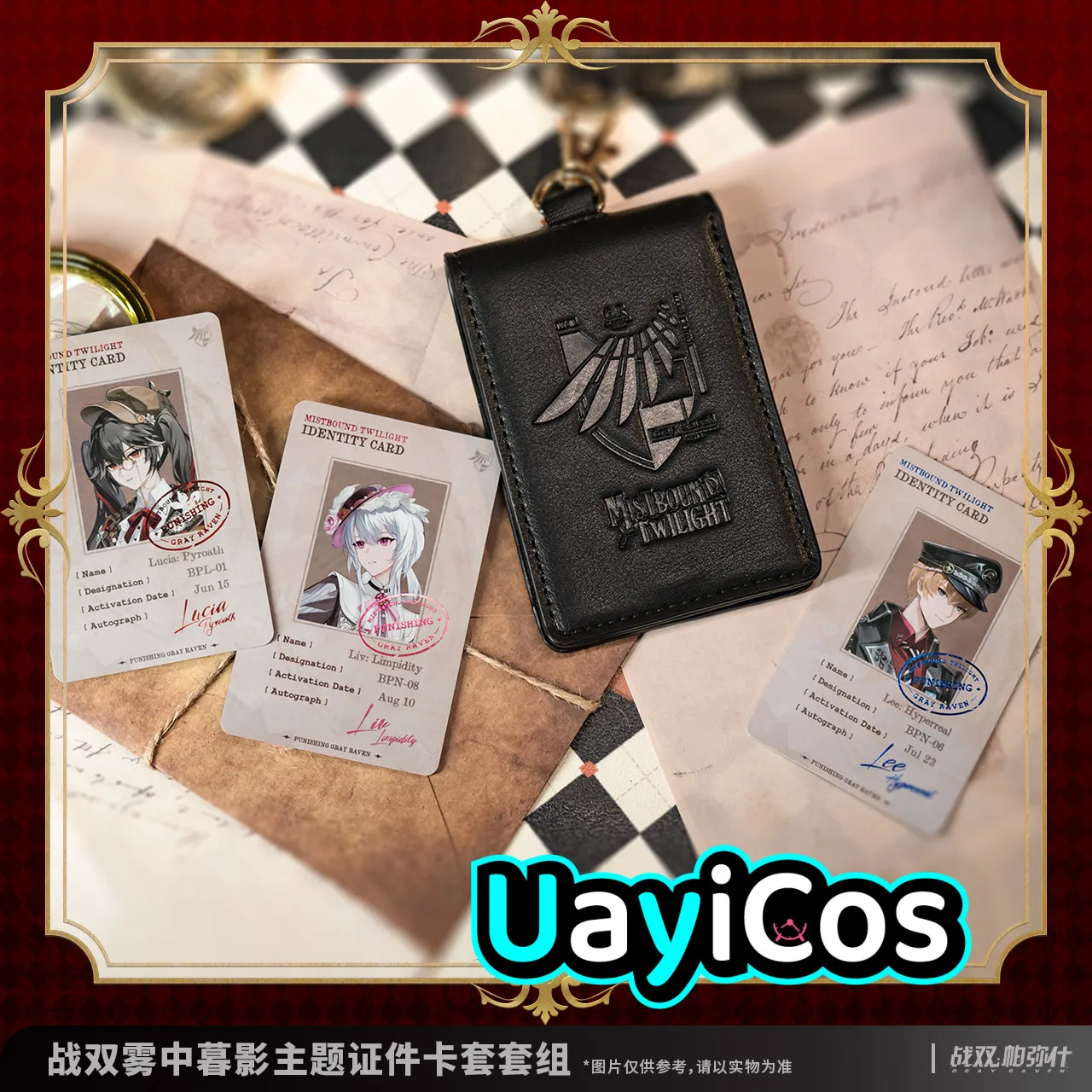 

In Stock Original GRAY RAVEN:PUNISHING Lee Theme ID Card Set Lucia Liv Ornament Doll Accessories Anime Figure Game Kids Toy Gif